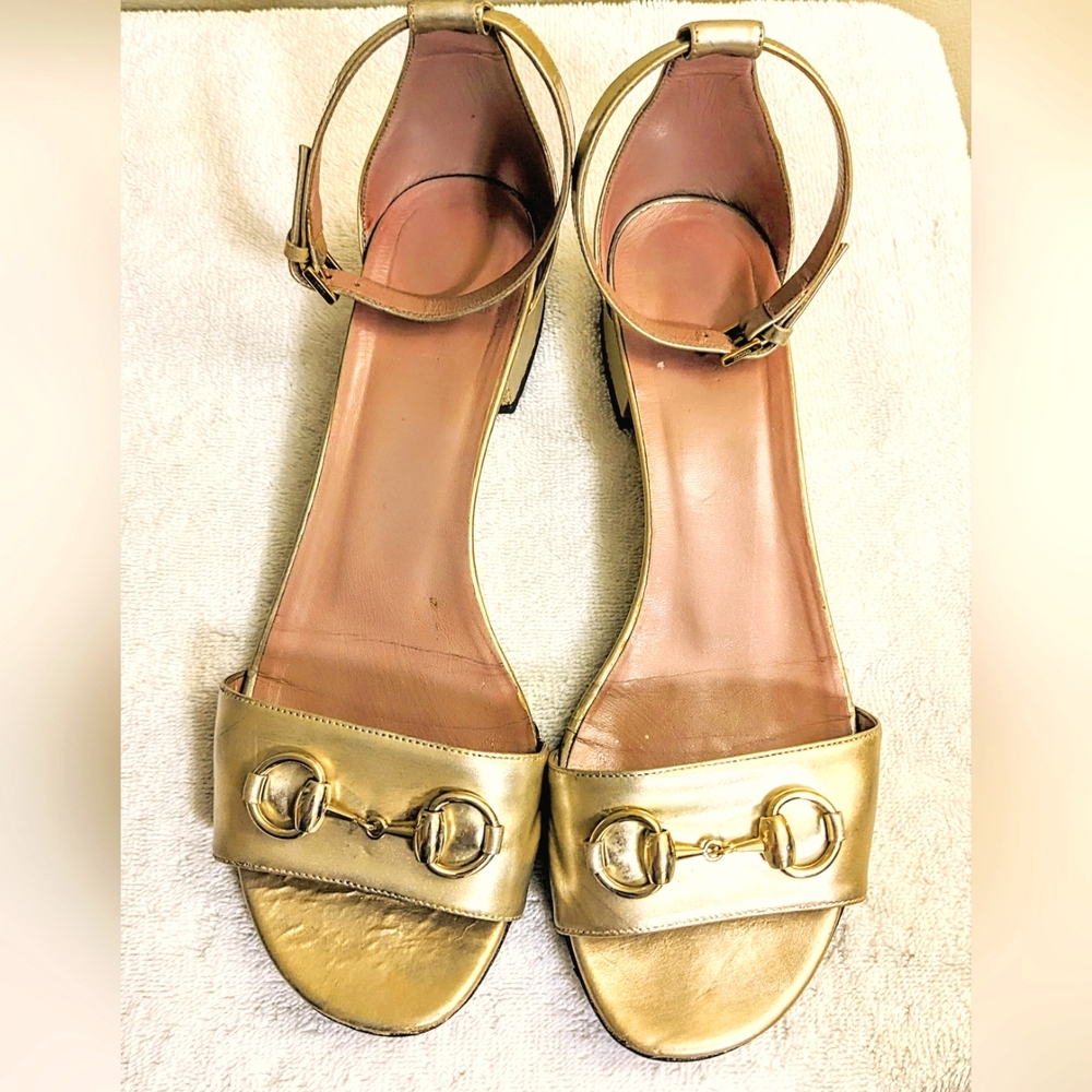 Gucci Gold Sandals